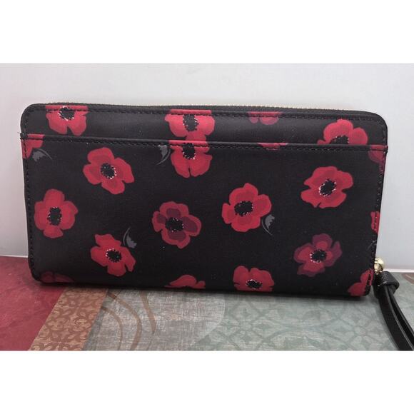 Kate Spade Poppy Neda Zip-around Wallet Clutch Multi Pocket Organizer - Picture 3 of 11